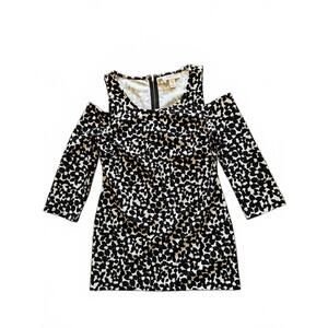 Motherhood Maternity Black and White Floral Cold Shoulder Top Size S